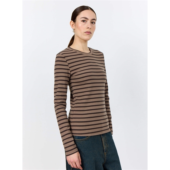 Levete Room LR-NEDDIE 2 Bluse, Coffee Combi 